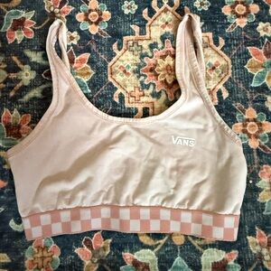 Vans Women's Light Pink Sports Bra Small
